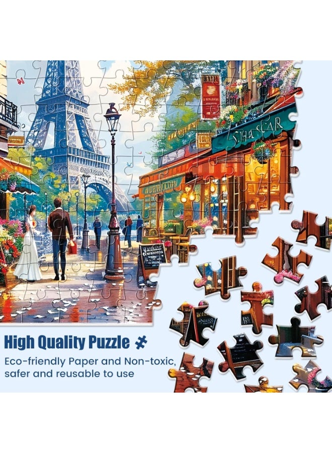 لعبة تركيب صور مكونة من 1000 قطعة للكبار والصغار - لعبة تعليمية وزخرفية ملونة، لعبة كبيرة للترفيه العائلي وفن الحائط - Image 5
