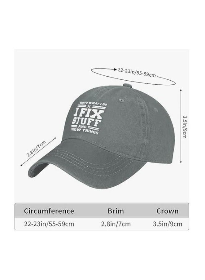 قبعة بيسبول كلاسيكية كلاسيكية رجالية قطنية كلاسيكية مغسولة وقابلة للتعديل، أفكار هدايا عيد ميلاد - Image 2