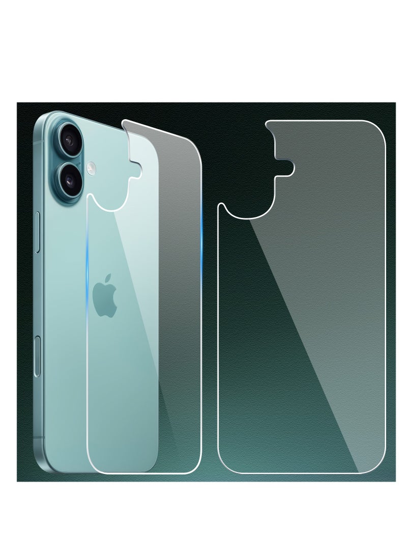 Generic 2 Pack Back Screen Protectors for iPhone 16, Bubble-Free & Scratch-Resistant Tempered Glass Back Film (6.1 inch)  - Image 1
