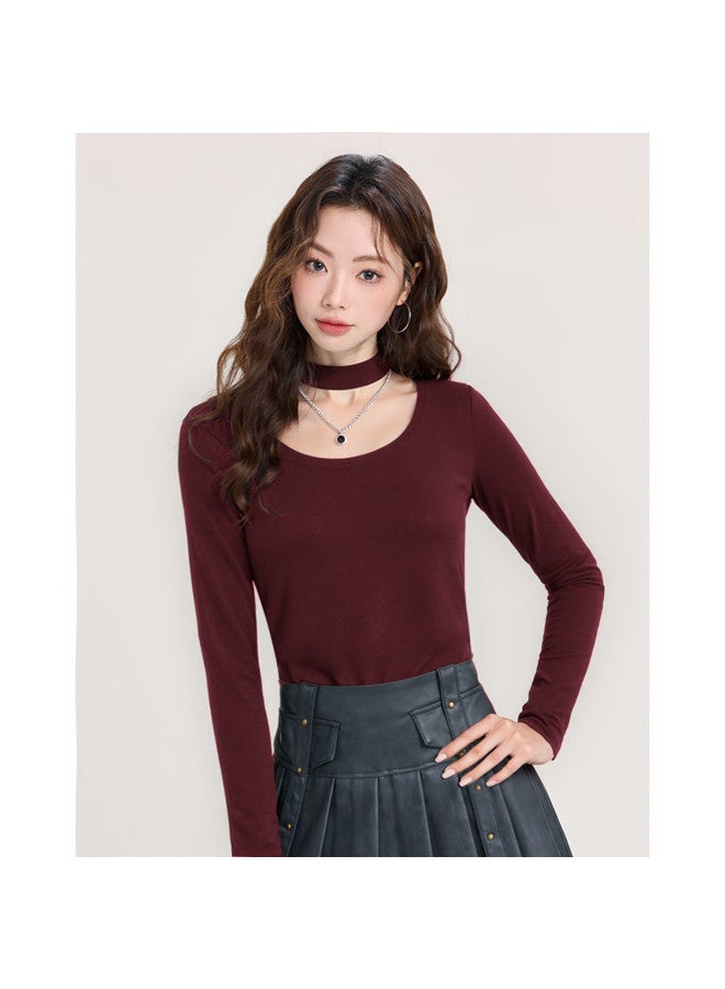 Baleno Solid Color T-Shirt Women, Fall 2025 Casual Elegant Women'S Long Sleeve T-Shirt Simple Top Women - Image 2