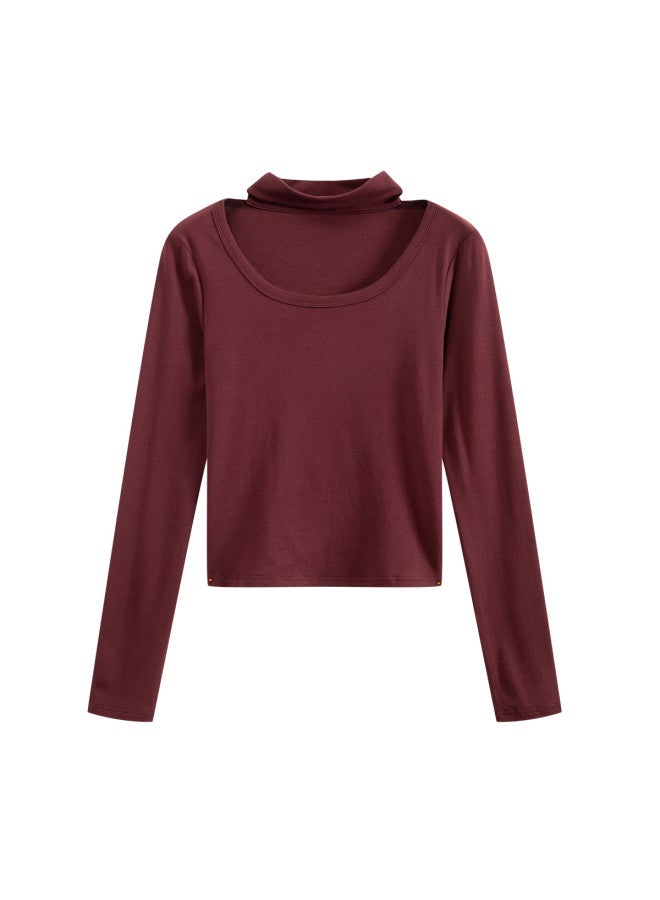 Baleno Solid Color T-Shirt Women, Fall 2025 Casual Elegant Women'S Long Sleeve T-Shirt Simple Top Women - Image 5