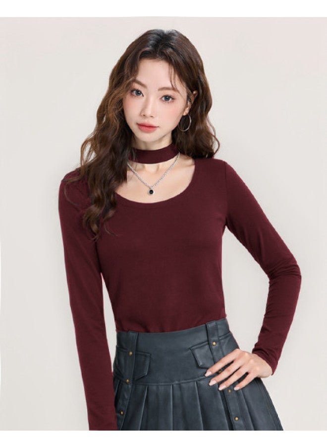 Baleno Solid Color T-Shirt Women, Fall 2025 Casual Elegant Women'S Long Sleeve T-Shirt Simple Top Women - Image 1