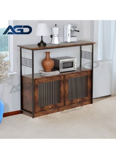 AGD Coffee Corner Cabinet, Large Capacity Buffet Cabinet for Living Room Kitchen Office 100*34.5*85cm  - Image 1