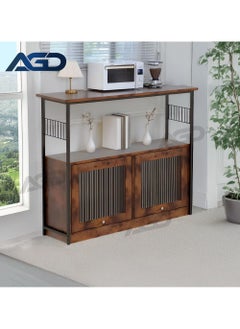 AGD Coffee Corner Cabinet, Large Capacity Buffet Cabinet for Living Room Kitchen Office 100*34.5*85cm  - Image 3