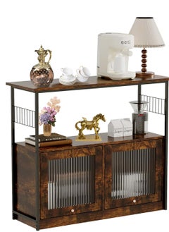 AGD Coffee Corner Cabinet, Large Capacity Buffet Cabinet for Living Room Kitchen Office 100*34.5*85cm  - Image 2