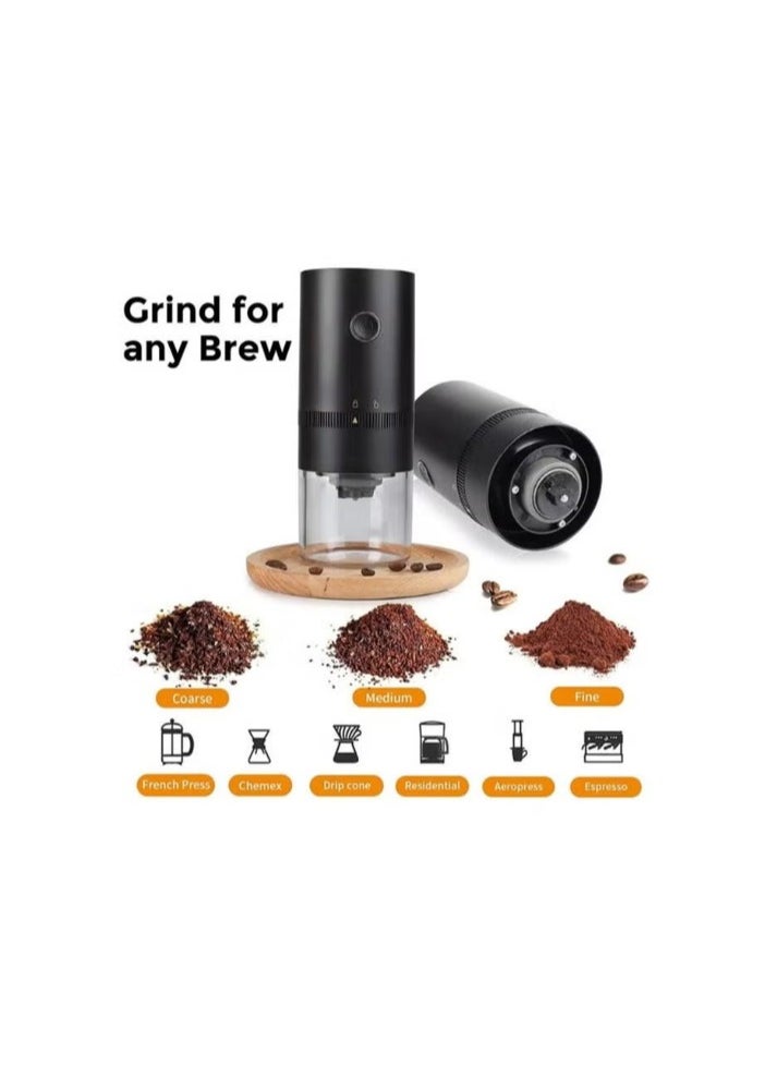 C M E Portable Electric Coffee Grinder Black  - Image 4