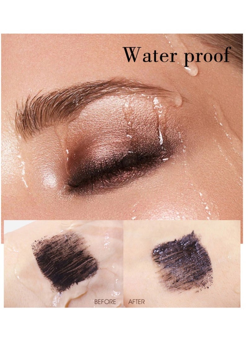 Maxfine 5D Volumising Mascara Proof Fiber Mascara - Natural Length Durable Curling Mascara - Mascara Long Lasting Thick (Brown) - Image 3