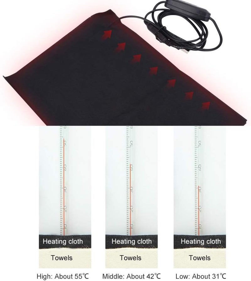 Clothes Heating Pad, USB Electric Heating Pads Cloth, 3 Gears Foldable Washable Heat Pad for Outdoor Winter Camping Night - Image 4