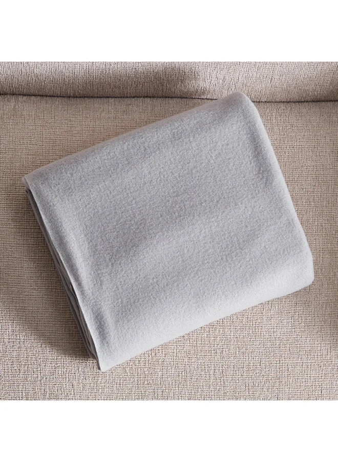 Home Box Atlanta Solid Recycled Polar Fleece Twin Blanket 200x150 cm