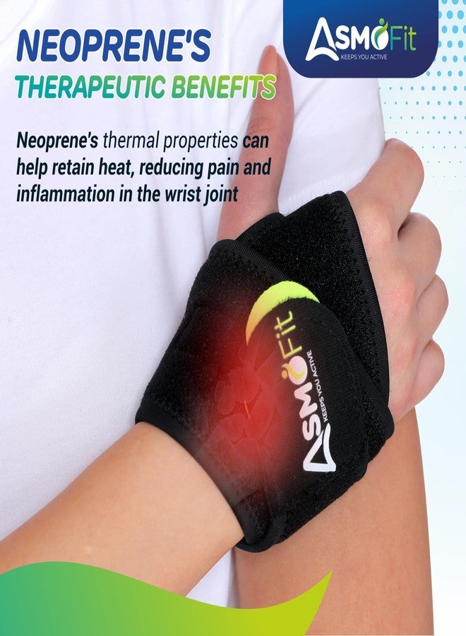 Asmofit دعامة معصم وإبهام من أسموفيت - دعامة معصم مزودة بحلقة للإبهام لتخفيف الألم، ومتلازمة النفق الرسغي، والإصابات الرياضية، ودعم الكسور - Image 5