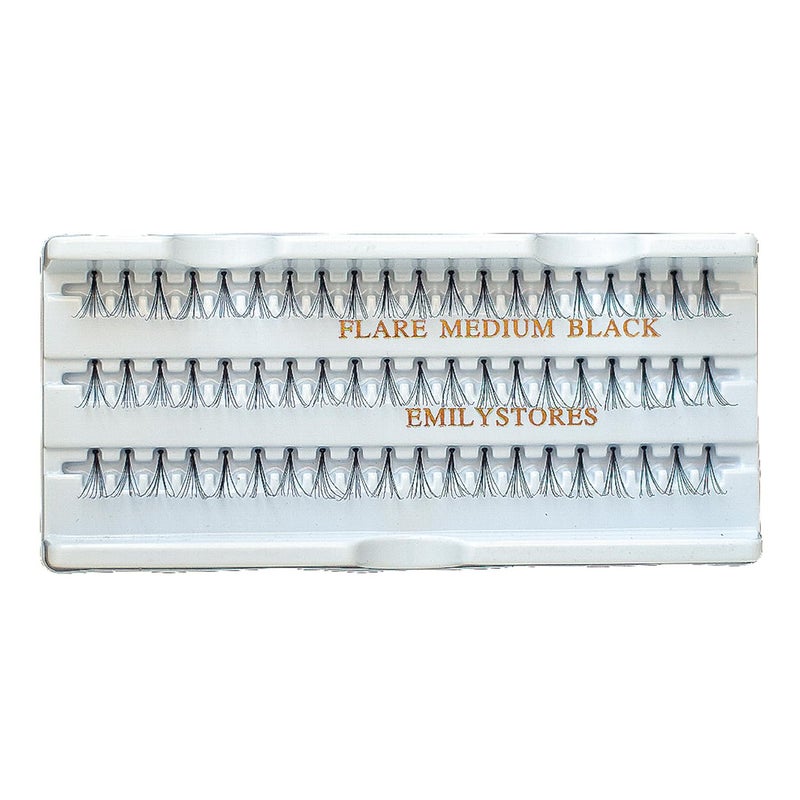 12 Packs Eyelashes Natural Individual Lashes Plant Flare Medium Eyelash 12mm Black For Eye Lash Extensions Lashes-Knotted(12MM,Medium Lashes)