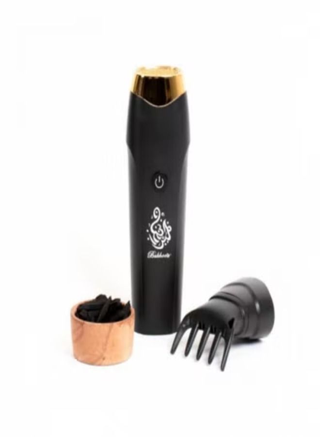 ACLIX Bukhoor Smart Portable Multifunction Comb Hair Incense Burner Handheld And USB Rechargeable Hair Care Electric Comb Black - Image 2