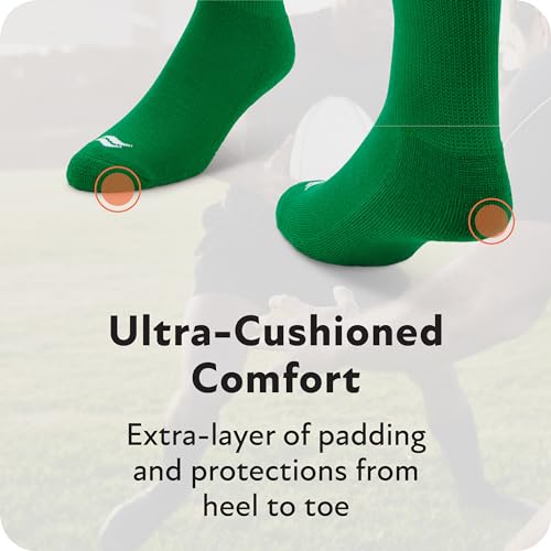 Sof Sole All Sport Over-the-Calf Team Athletic Performance Socks (2 Pair), Medium, Neon Green - Image 5