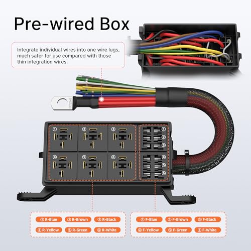 DaierTek 12V Relay Box 6 Way12 AWG Pre-Wired Waterproof Relay Box 6 Slot ATC/ATO Fuse Relay Block Universal Relay Panel for Automotive Car Marine Boat - Image 5