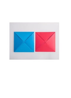 Flip-Up Paper Ddakji Game, Blue and Red Ddakji Game, Hard Cardboard Hitting Game, Game with Friends (2 Ddakji)