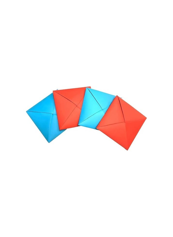 Generic - Flip-Up Paper Ddakji Game, Blue and Red Ddakji Game, Hard Cardboard Hitting Game, Game with Friends (2 Ddakji) - Image 1