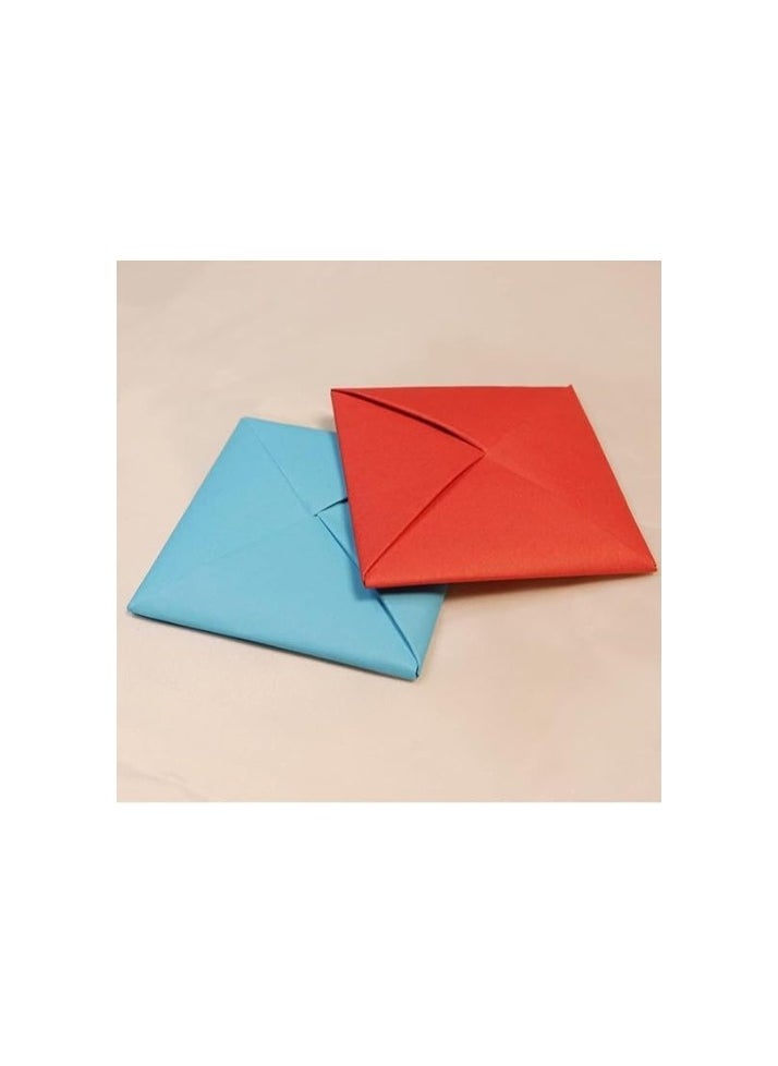 Generic - Flip-Up Paper Ddakji Game, Blue and Red Ddakji Game, Hard Cardboard Hitting Game, Game with Friends (2 Ddakji) - Image 1