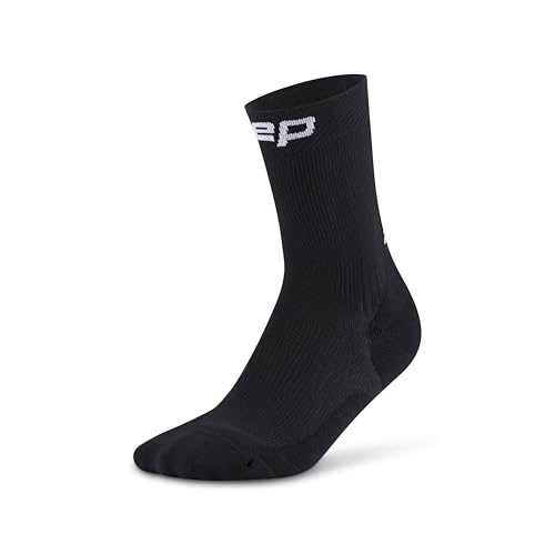 CEP Core Run Mid Cut Compression Socks 50 Black Unisex LG - Image 1