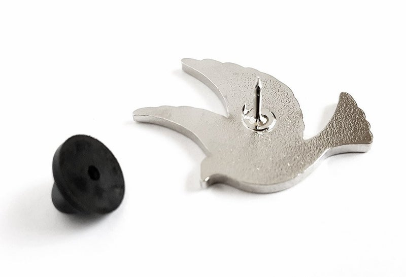 Pinsanity White Dove Enamel Lapel Pin - Image 3
