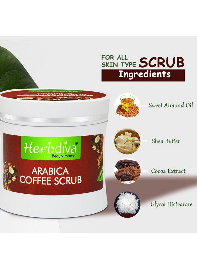 هيربيفا مقشر القهوة العربية، 250 مل | غني بزيت جوز الهند وزبدة الشيا | تجديد الجلد وإصلاح الخلايا - Image 2