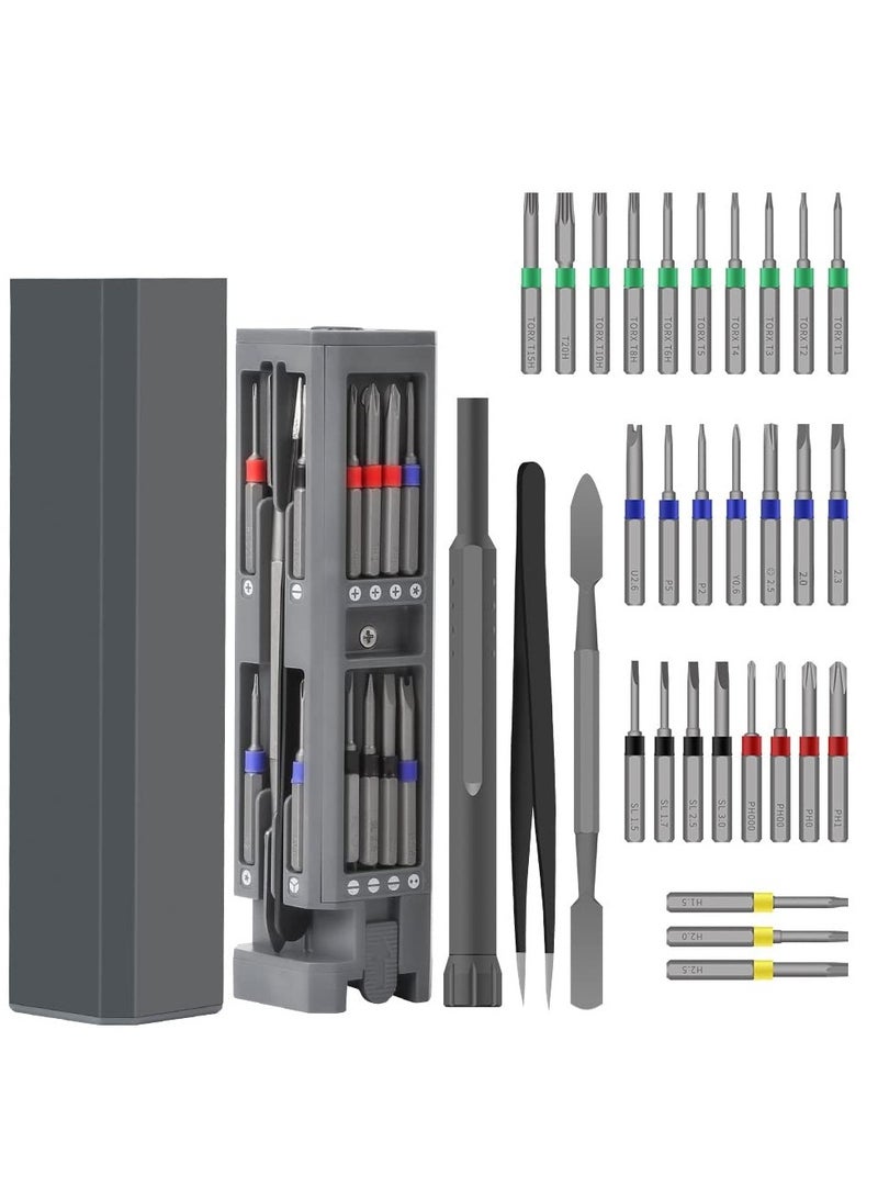 Zikra Precision Screwdriver Set, 31 in 1 Mini Magnetic Screwdriver Set, 31 Pcs Manual Screwdriver Tools, Professional Micro Screwdriver for Repairing Phone/Computer/Watch/Eyeglass/Game Console - Image 1