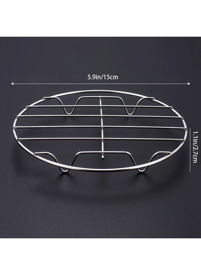 8in Stainless Steel Steamer Rack Thickened Low Foot Design For Efficient Heat Distribution - Image 3