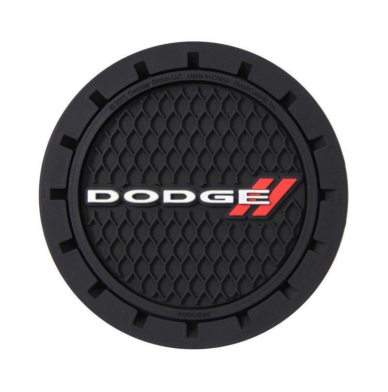Plasticolor 000649R01 Dodge Logo Auto Car Truck SUV Cup Holder Coaster 2Pack