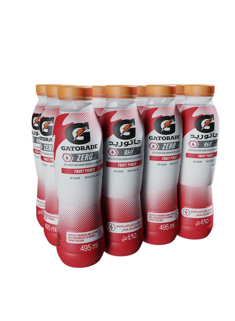 Gatorade Zero Fruit Punch Sports Drink Pack 12 x 495ml