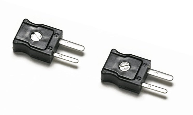 Fluke 80CJM TypeJ Male MiniConnectors Black Set of 2