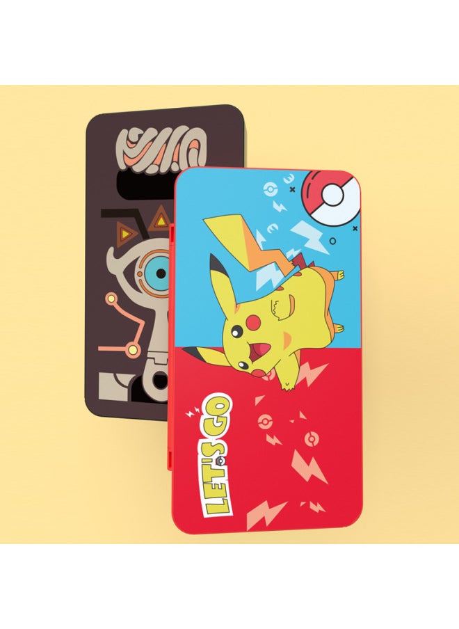 Switch Game Card Box Storage Game Card Bag Ns Game Card Box Soft Silicone Non-exposed Silicone Card Box-Product Color:Pikachu And Wonderful Frog Seeds (Single TF Card)