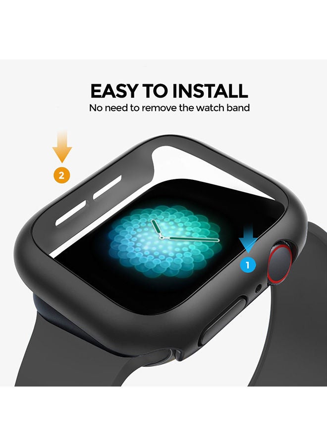 O Ozone Matte Watch Cover for Apple Watch 45mm Case with Screen Protector (Pack of 6) Protective cover - Clear/Black/Green/Midnight Blue/Silver/Gold  - Image 5