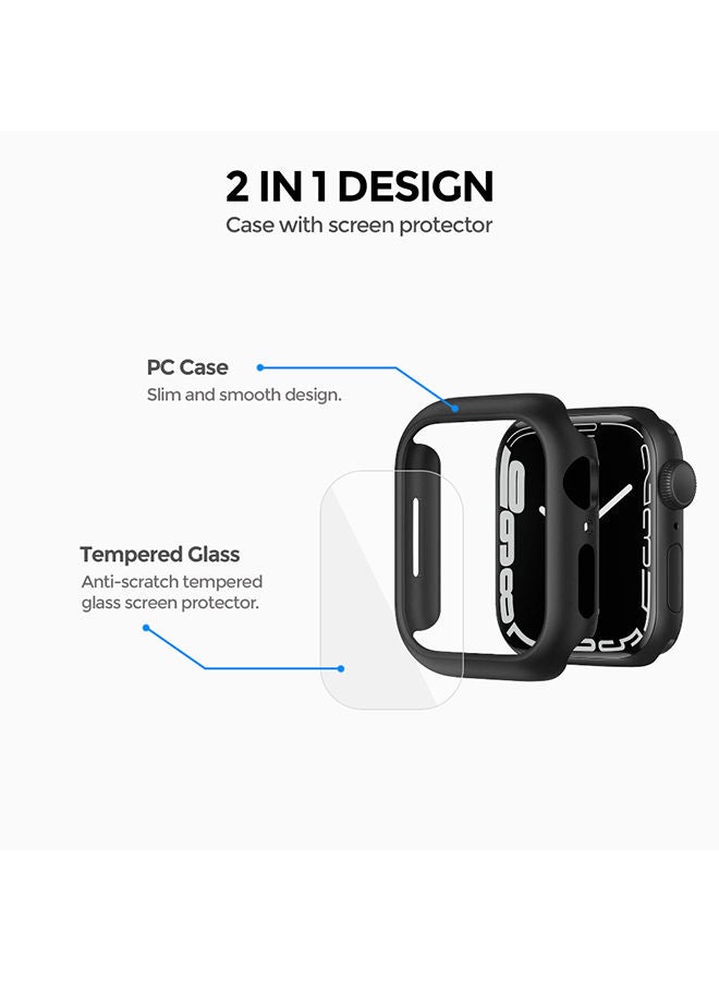 O Ozone Matte Watch Cover for Apple Watch 45mm Case with Screen Protector (Pack of 6) Protective cover - Clear/Black/Green/Midnight Blue/Silver/Gold  - Image 3