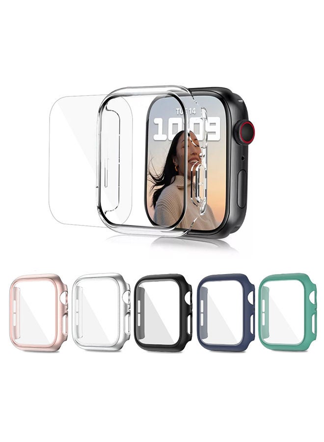 O Ozone Matte Watch Cover for Apple Watch 45mm Case with Screen Protector (Pack of 6) Protective cover - Clear/Black/Green/Midnight Blue/Silver/Gold  - Image 1