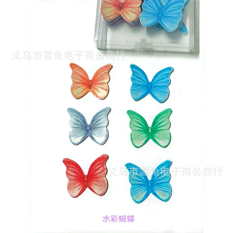 Special For New Watercolor Butterfly Glutinous Rice Paper Birthday Cake Decoration Stickers Wafer Paper Printing - Image 3