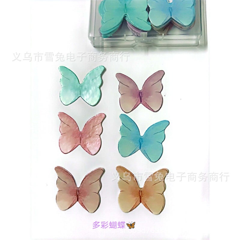 Special For New Watercolor Butterfly Glutinous Rice Paper Birthday Cake Decoration Stickers Wafer Paper Printing - Image 4