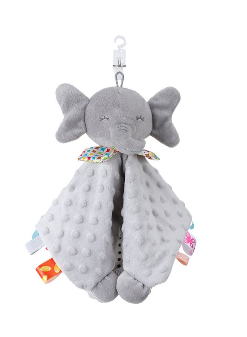 Baby Comfort Towel Animal Comfort Doll Baby Comfort Toy Doll Comfort Plush Toy (Gray Elephant) - Image 1