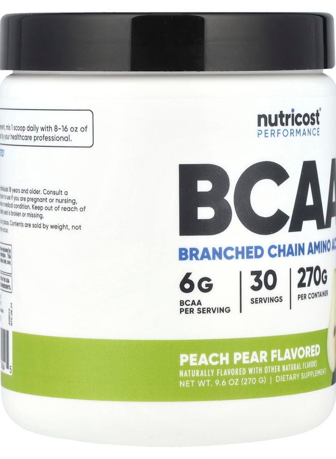 Nutricost Performance BCAA Peach Pear 9.6 oz (270 g) - Image 2