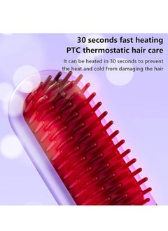 SUPREMIUM Electric Hair Straightener Comb - Wireless Heating Brush with Negative Ion Technology, Rechargeable USB Mini Straightener for Travel, Fast Heating Hair Styling Tool  - Image 5