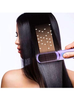 SUPREMIUM Electric Hair Straightener Comb - Wireless Heating Brush with Negative Ion Technology, Rechargeable USB Mini Straightener for Travel, Fast Heating Hair Styling Tool  - Image 2