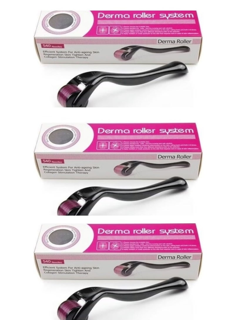 ديرما رولر ثلاث قطع من نظام ديرما رولر 540 إبرة (0.50 مم)