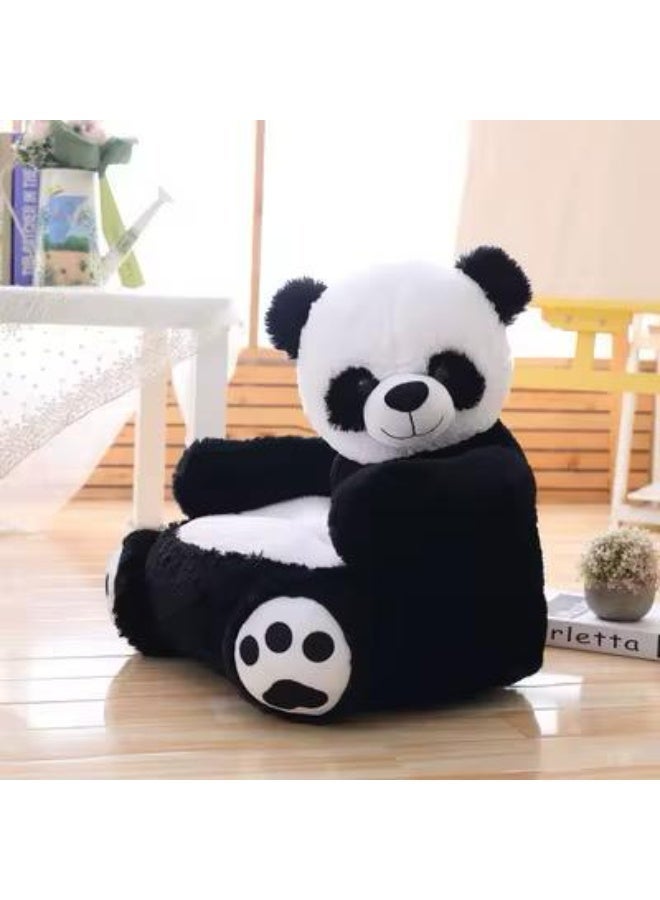 صحاره كرسي أطفال فرو ناعم Plush Baby Chair – شكل بطة/باندا/دب، مريح وآمن لتعليم الجلوس – مناسب من 6 شهور، ديكور حضانة أنيق - Image 3