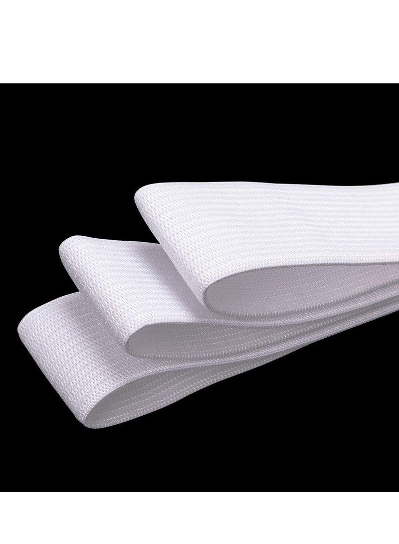 أربطة مرنة للخياطة باللون الأبيض 1 بوصة 12 ياردة شريط خياطة بكرة متماسكة عالية المرونة لأحزمة الخصر والملابس والحرف اليدوية ذاتية الصنع - Image 5