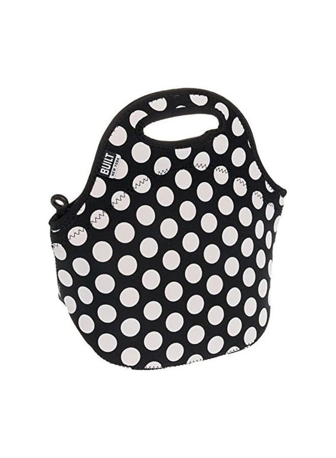 BUILT Soft Neoprene Lunch Tote Bag - Lightweight, Insulated and Reusable One Size Big Dot Black & White LB31-BBW - Image 1