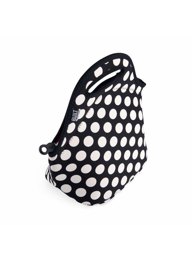 BUILT Soft Neoprene Lunch Tote Bag - Lightweight, Insulated and Reusable One Size Big Dot Black & White LB31-BBW - Image 2