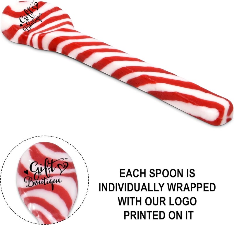 Gift Boutique Christmas Peppermint Candy Cane Spoons - 24 Pack - Image 3