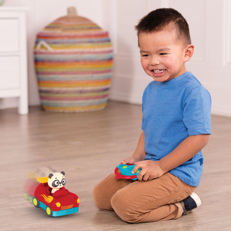 B. toys - Remote Control Car - Toy Race Car for Toddlers  Kids - Simple 2-Button Remote - RC Car with Fun Sounds - 2 Years + - Riding Racers - Bingo - Image 2