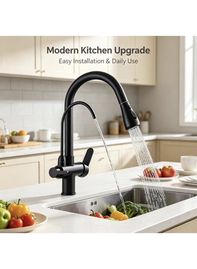 Kitchen Sink Taps Kitchen Faucets Nickel/Black/Chrome Crane For Kitchen Water Filter Tap Three Ways Sink Mixer Kitchen Faucet Torneira - Image 5