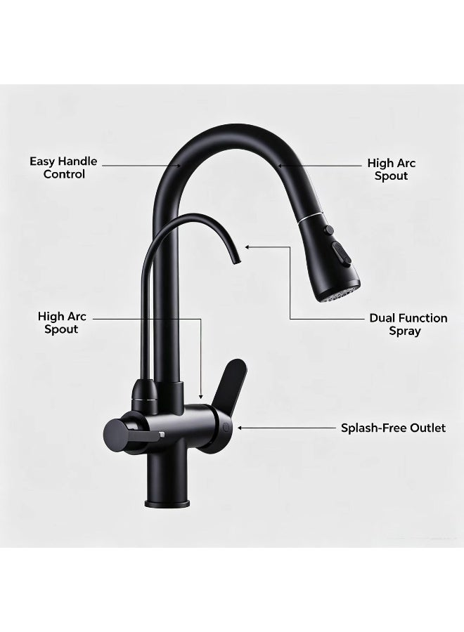 Kitchen Sink Taps Kitchen Faucets Nickel/Black/Chrome Crane For Kitchen Water Filter Tap Three Ways Sink Mixer Kitchen Faucet Torneira - Image 2