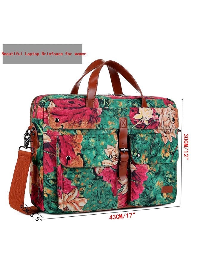 BAOSHA Multicoloured 17inch Laptop Computer Bag Messenger Bag Briefcase for Women BC-07, Bs, Large, Classic - Image 3