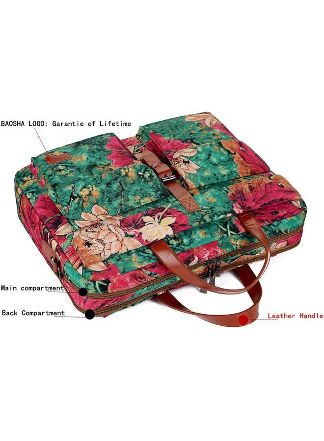 BAOSHA Multicoloured 17inch Laptop Computer Bag Messenger Bag Briefcase for Women BC-07, Bs, Large, Classic - Image 5